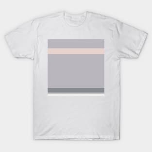 A gorgeous brew of Alabaster, Philippine Gray, Silver and Light Grey stripes. T-Shirt